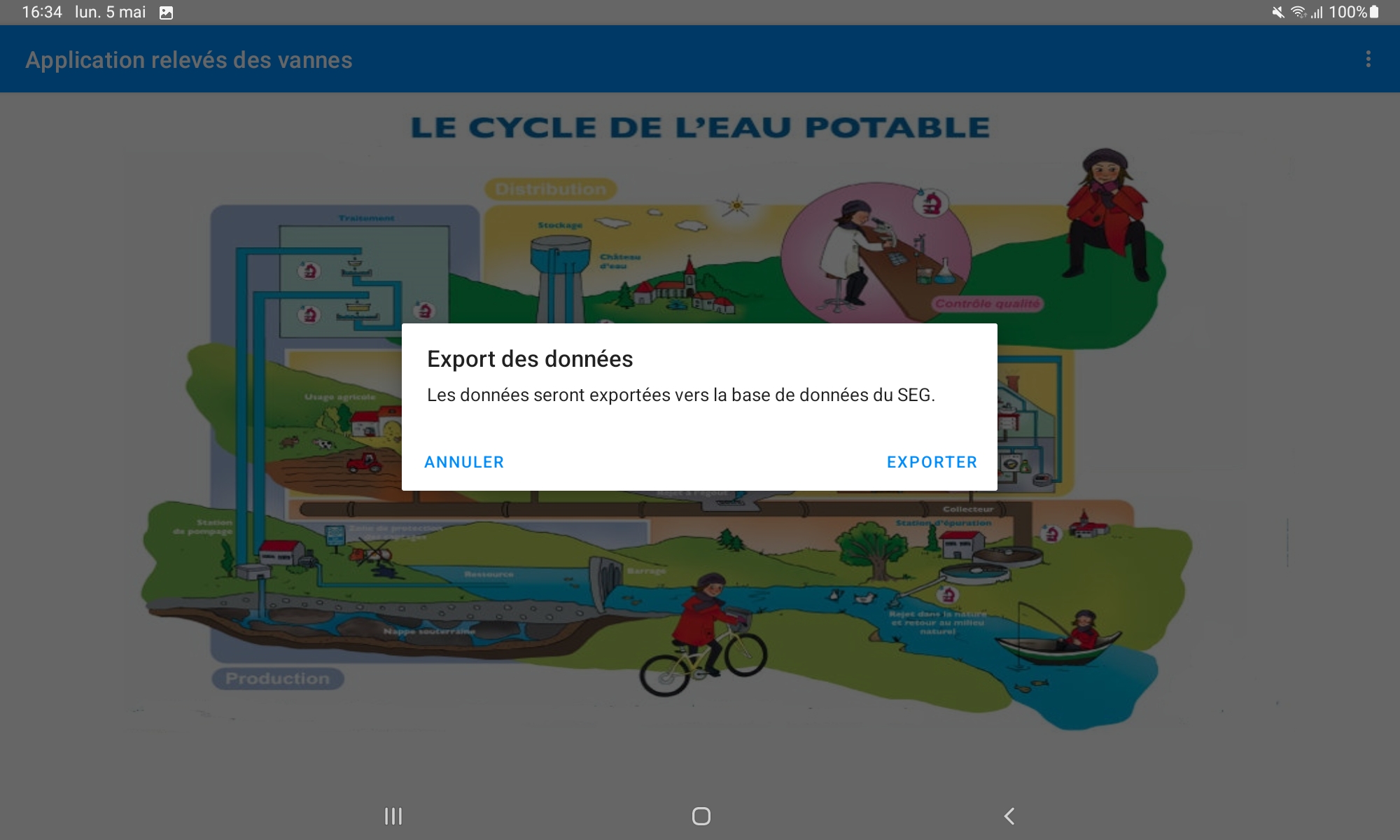 export des données